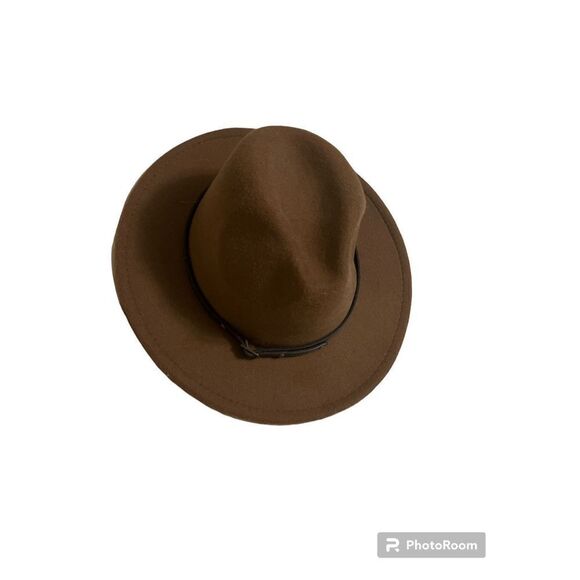✨NWOT✨Women Belt Buckle Fedora Hat Classic Wide Brim Floppy Felt Panama Hat✨ main image 5